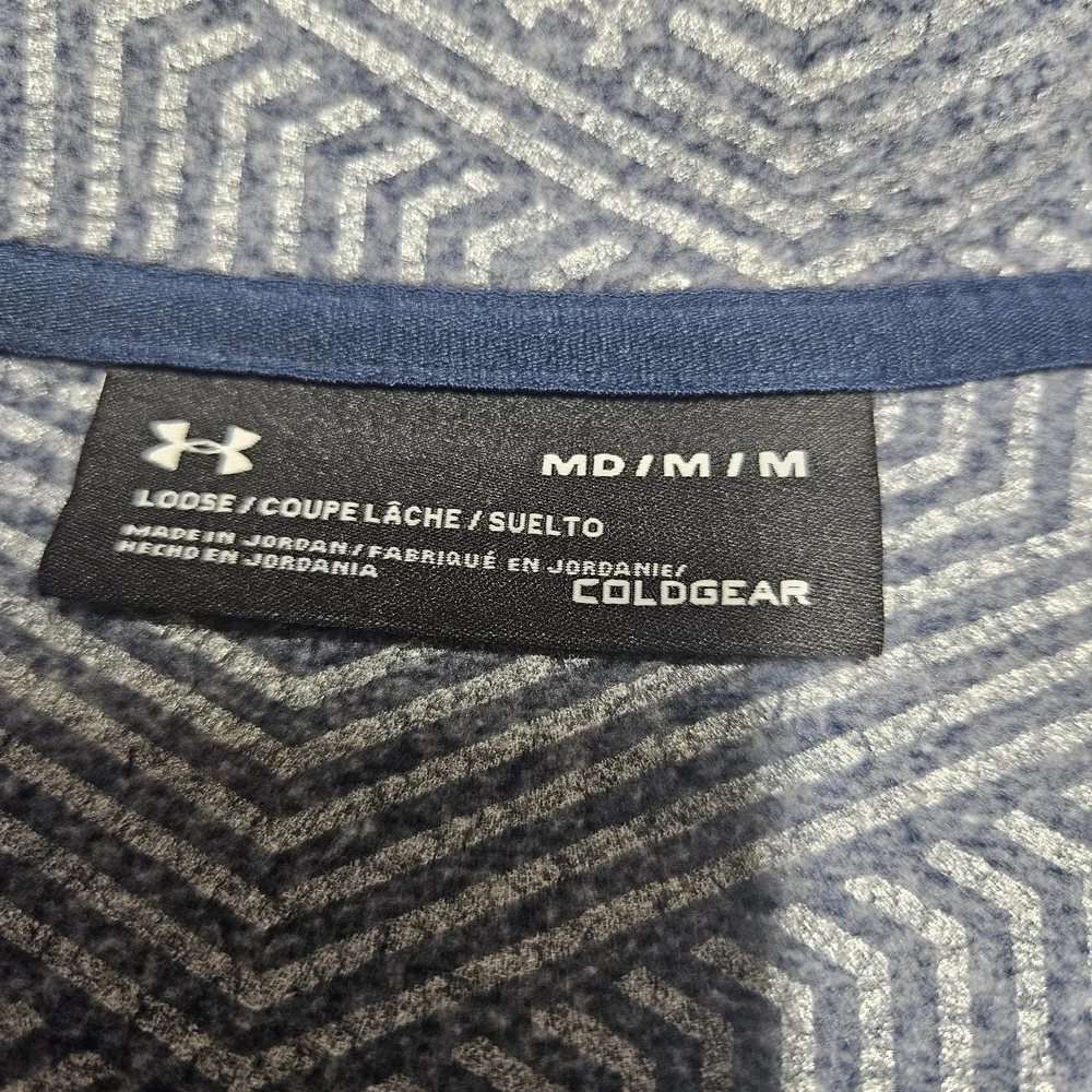 Under Armour Blue and Gray ColdGear Pullover